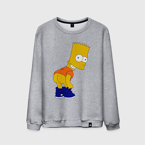 Мужской свитшот Барт без штанов / Меланж – фото 1