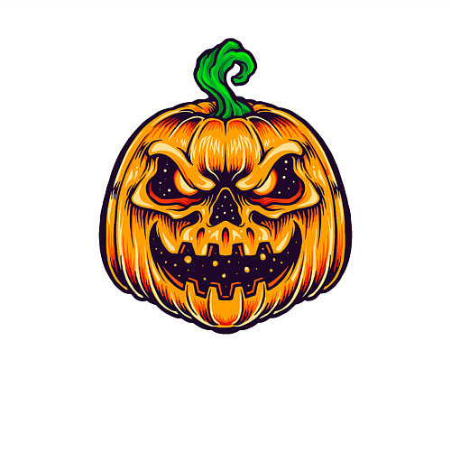 Мужской свитшот Halloween pumpkin / Белый – фото 3