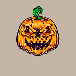 Свитшот хлопковый мужской Halloween pumpkin, цвет: миндальный — фото 2