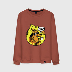 Мужской свитшот Пес в огне - все в порядке