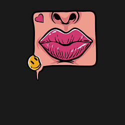 Свитшот хлопковый мужской Smile and lips, цвет: черный — фото 2