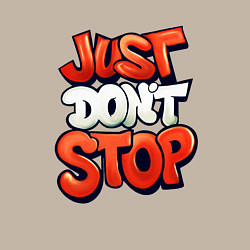 Свитшот хлопковый мужской Just dont stop, цвет: миндальный — фото 2