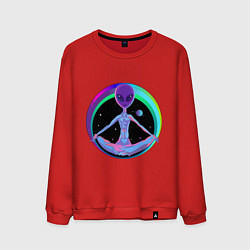 Свитшот хлопковый мужской Alien Peace, цвет: красный
