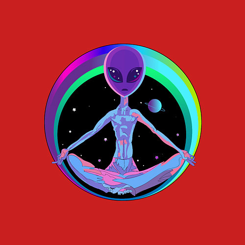 Мужской свитшот Alien Peace / Красный – фото 3