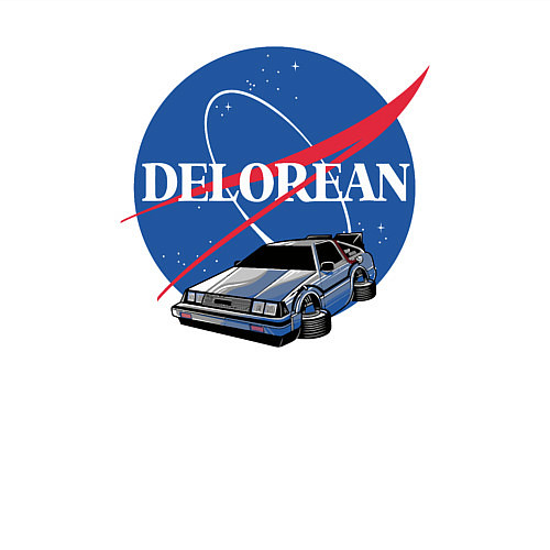 Мужской свитшот Space delorean / Белый – фото 3