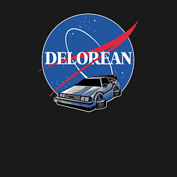 Свитшот хлопковый мужской Space delorean, цвет: черный — фото 2