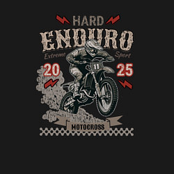 Свитшот хлопковый мужской Мотоцикл Хард эндуро, экстремальная езда, цвет: черный — фото 2