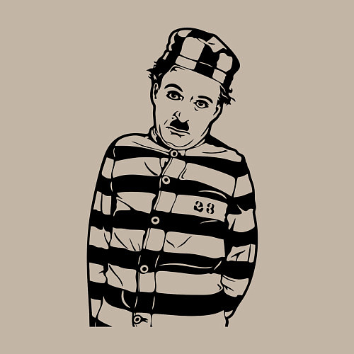 Мужской свитшот Чарли Чарлин - зек / Миндальный – фото 3