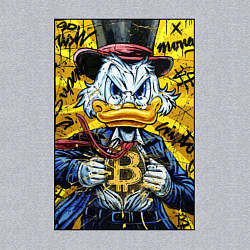 Свитшот хлопковый мужской Утиные истории - Скрудж биткоин, цвет: меланж — фото 2