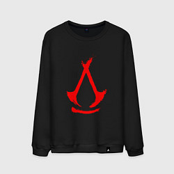 Свитшот хлопковый мужской Assassins creed - shadows logotype, цвет: черный