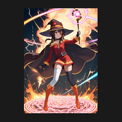 Свитшот хлопковый мужской Мегумин колдует взрывную магию, цвет: черный — фото 2