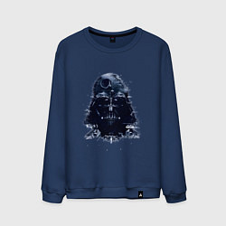 Свитшот хлопковый мужской Дарт вейдер мазайка, цвет: тёмно-синий