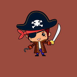 Свитшот хлопковый мужской Пират муж - для пары, цвет: кирпичный — фото 2