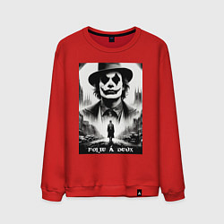Свитшот хлопковый мужской Movie Joker - folie a deux meme, цвет: красный