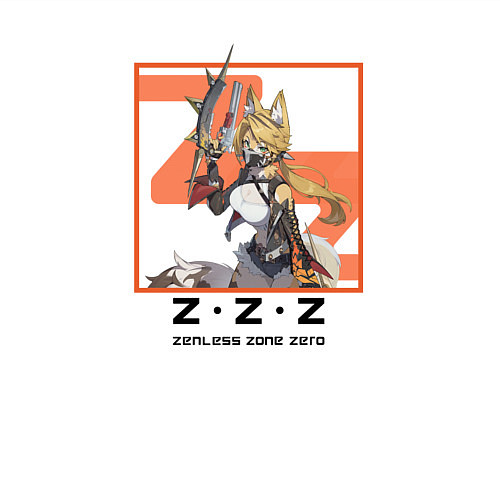 Мужской свитшот Пульхра Феллини - Zenless Zone Zero / Белый – фото 3