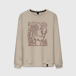 Мужской свитшот Горы и олень