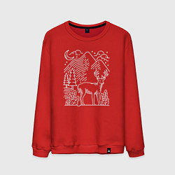Мужской свитшот Горы и олень