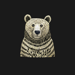 Свитшот хлопковый мужской Медведь лесной, цвет: черный — фото 2