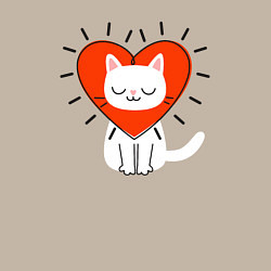 Свитшот хлопковый мужской Кошкино сердечко, цвет: миндальный — фото 2