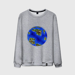 Мужской свитшот Голубая планета двумерная