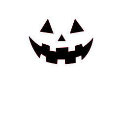 Свитшот хлопковый мужской Физиономия тыквы, цвет: белый — фото 2