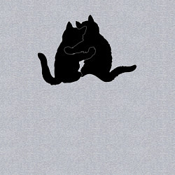 Свитшот хлопковый мужской Кошачьи объятия, цвет: меланж — фото 2