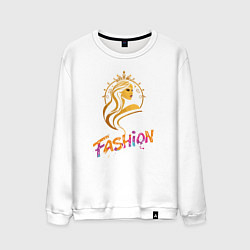 Мужской свитшот Fashion - портрет девушки