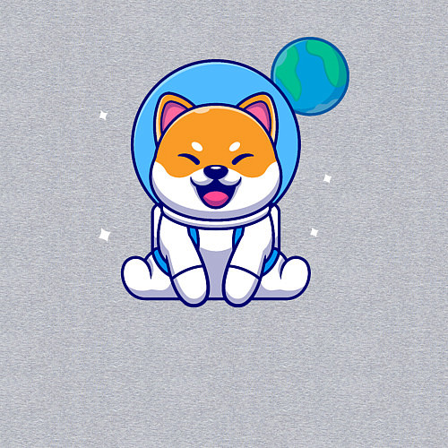 Мужской свитшот Space doggy / Меланж – фото 3