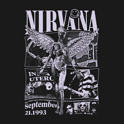 Свитшот хлопковый мужской Nirvana grunge, цвет: черный — фото 2