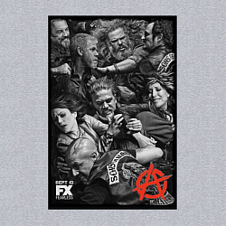 Свитшот хлопковый мужской Sons Of Anarchy all, цвет: меланж — фото 2