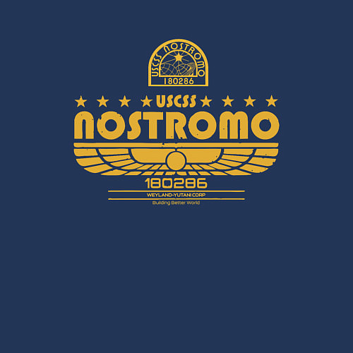 Мужской свитшот USCSS The Nostromo желтый / Тёмно-синий – фото 3