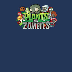 Свитшот хлопковый мужской Зомби и растения, цвет: тёмно-синий — фото 2