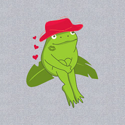 Свитшот хлопковый мужской Лягушонок в шляпе, цвет: меланж — фото 2