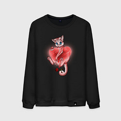 Мужской свитшот Романтичный кот