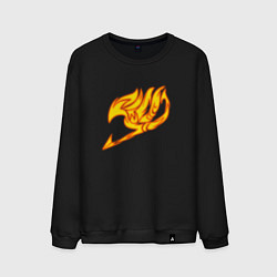 Свитшот хлопковый мужской Хвост феи - фейри тейл, цвет: черный