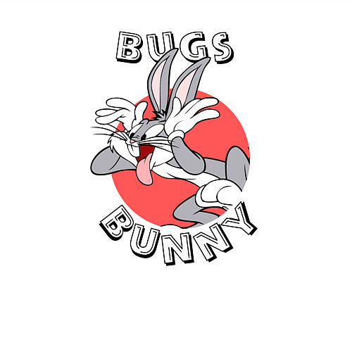 Мужской свитшот Кролик Багз Банни / Белый – фото 3