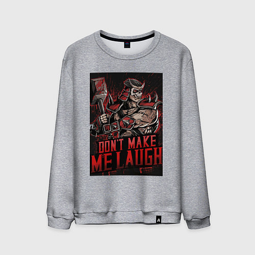 Мужской свитшот Шао Кан - не смеши меня - Mortal Kombat / Меланж – фото 1