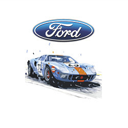 Свитшот хлопковый мужской Ford motorsport - sketch, цвет: белый — фото 2
