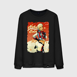 Свитшот хлопковый мужской Fallout - nuka cola playbill, цвет: черный