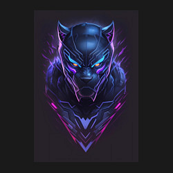 Свитшот хлопковый мужской Маска Черной пантеры, цвет: черный — фото 2