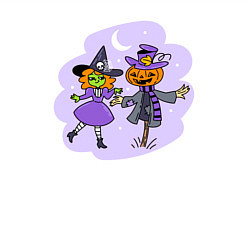 Свитшот хлопковый мужской Ведьма и пугало, цвет: белый — фото 2