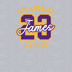 Свитшот хлопковый мужской Lebron James Lakers, цвет: меланж — фото 2