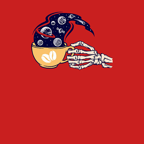 Мужской свитшот Кофейный космос / Красный – фото 3