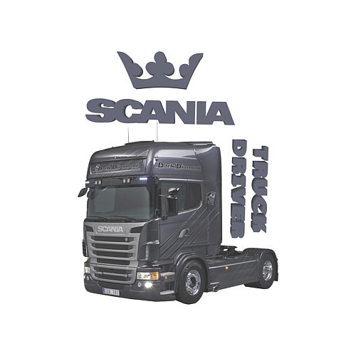 Мужской свитшот Скания truck driver / Белый – фото 3