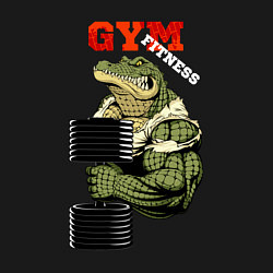 Свитшот хлопковый мужской GYM fitness - crocodile, цвет: черный — фото 2