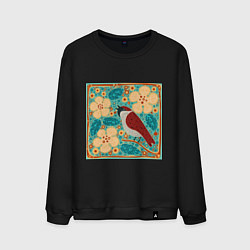 Мужской свитшот Воробей на ветке яблони