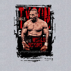 Свитшот хлопковый мужской Майк Тайсон мировой бокс, цвет: меланж — фото 2