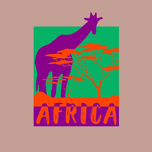 Мужской свитшот В Африке / Пыльно-розовый – фото 3