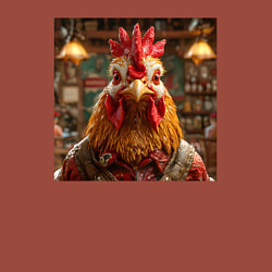 Свитшот хлопковый мужской Петух, цвет: кирпичный — фото 2