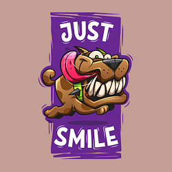 Свитшот хлопковый мужской Просто улыбнись, цвет: пыльно-розовый — фото 2